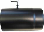  Vastag falú füstcső 160/250mm huzatszabályzós - fekete (13051)