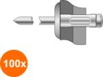 Bralo Set 100 x Pop-nituri Multigrip Cap Lat Aluminiu Otel-4.8 X 25 (COR-100xBR.1100004825S)