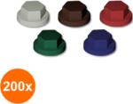 Tecfi Set 200 x Capacele pentru Suruburi Cap Hex 8 Mm 10 Mm Otel-Hex8 R 9002 (COR-200XT.EQ0101008S)