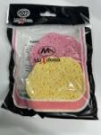 Global Fashion Set 2 bureti curatare fata, in forma de floare, roz/galben