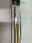 Global Fashion Pensula cu varf diagonal unghii, par artificial, pentru gel UV, GF-16-6, Nr. 6, galbena