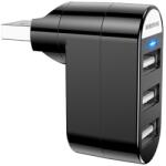 Borofone 3 portos Splitter USB-C Hub fekete (DH3) (DH3) - pcx - 5 099 Ft