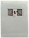 P&O LOVE ablakos esküvői fényképalbum - bedugós 200 db 10x15 cm - fehér (BBM46200T-WH-LOVEHEART)
