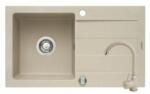 Pyramis Set chiuveta granit MAIDSINKS Pyramis Senar 760mm*440mm & Baterie Bello - BEIGE Pyramis 070007401B (070007401B)