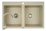 Pyramis Set chiuveta granit SPARTA 2B & baterie BELLO - Beige (070053101BLO)