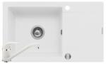 Pyramis Set chiuveta KORFU 78x46 1B1D & baterie ASALIA - Snow (070061201AS)