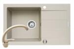 Pyramis Set chiuveta granit SPARTA PLUS & baterie OSSIA - Beige (070052601OB)