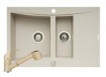 Pyramis Set chiuveta granit SOFTLINE & baterie FIDO - Bej Pyramis 070002001FB (070002001FB)