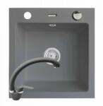 Pyramis Set chiuveta granit ALYA 1B & baterie OSSIA - Grey (890021671OSA)