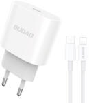 Dudao Incarcator cu cablu iPhone Dudao A8SEU PD USB-C Charger +PD cable 20W White (6973687246204)