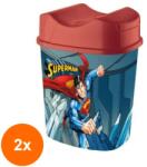 Tuffex Set 2 x Cos de Gunoi cu Capac Batant, Superman, 5.50 l, Tuffex (GUJ-2xTP385/SUPERMAN) Cos de gunoi