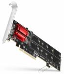 AXAGON PCEM2-ND PCI-Express - NVME+M-key/dataswitch/SP/LP M. 2 adapter (PCEM2-ND) - digitalko