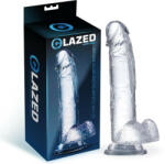 Glazed 22 cm Clear Dildo with Balls