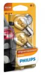 Philips KÉSZLET 2x Autó izzó Philips VISION 12499CP BAY15d/5W/12V Phil-12499B2 (P3248)