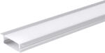 OPTONICA АЛУМИНИЕВ ПРОФИЛ ЗА LED ЛЕНТА СРЕБРИСТО ТЯЛО/БЯЛ КАПАК L=2m 41x10mm (5118)
