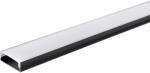 OPTONICA АЛУМИНИЕВ ПРОФИЛ ЗА LED ЛЕНТА ЧЕРНО ТЯЛО/БЯЛ КАПАК L=2m 30x10mm (5116)