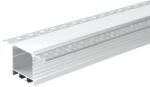 OPTONICA АЛУМИНИЕВ ПРОФИЛ ЗА LED ЛЕНТА СРЕБРИСТО ТЯЛО/БЯЛ КАПАК L=2m 71.5x35mm (5123)