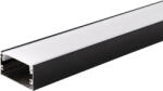 OPTONICA АЛУМИНИЕВ ПРОФИЛ ЗА LED ЛЕНТА ЧЕРНО ТЯЛО/БЯЛ КАПАК L=2m 40x20mm (5122)