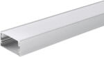 OPTONICA АЛУМИНИЕВ ПРОФИЛ ЗА LED ЛЕНТА СРЕБРИСТО ТЯЛО/БЯЛ КАПАК L=2m 40x20mm (5121)