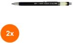 KOH-I-NOOR Set 2 x Creion Mecanic Metalic, Negru, 2.5 mm Toison D'or (HOK-2xKH-K5905C)