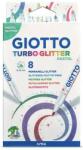 GIOTTO Set 8 Carioci Turbo Glitter Pastel Giotto (426300)