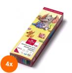 KOH-I-NOOR Set 4 x Plastilina Remodelabila, 10 Culori Cutie Carton 200 g Elefant (HOK-4xKH-K1315 S10)