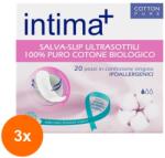 Intima Plus Set 3 x 20 Absorbante Zilnice Hipoalergenice Intima Plus, 100 % Bumbac