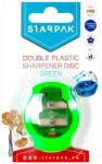 Starpak műanyag tartályos dupla hegyező DISC - zöld (471004)