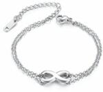 Elegance Infinity nemesacél karlánc ezüst fazonban 17-21 cm hosszú (BR-591S- Infinity)