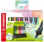STABILO Evidențiator, set, 2-5 mm, STABILO "Green Boss Pastel", 8 buc. set de masă, 8 buc