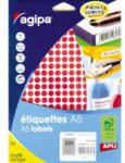 agipa Etichete rotunde 8mm Agipa A5 roșii