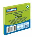 DONAU Blocnotes DONAU 76 x 76 mm, verde neon, 100 de coli