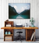 4 Decor Tablou canvas : Peisaj pe malul lacului - beestick-deco - 174,00 RON