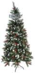  Brad Artificial de Craciun, Flippy, Sectionat pentru Perete/ Colt, 1.50 m inaltime, Verde, Decorat, Diametru Inferior 83 cm, Interior/ Exterior (105729)