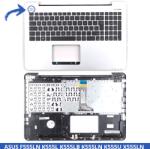  Billentyűzet Asus X553M X555L X555 X553 X551 K555 - Ezüst palmrest