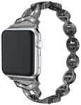Apple Watch 42/44/45 mm Karkötő óraszíj design 3 fekete