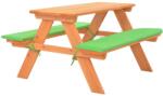 vidaXL Masă cu bănci pentru picnic copii, 89x79x50cm, lemn masiv brad 91793
