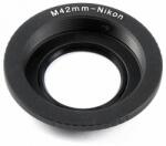 W-Tianya Professional M42-Nikon (üveggel) bajonett átalakító gyűrű (M42-NGB)