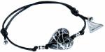 Lampglas Gyönyörű karkötő tiszta ezüsttel Black Pearl Lampglas gyönggyel BLH19