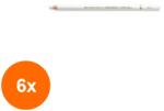KOH-I-NOOR Set 6 x Creion Creta Koh-I-Noor Gioconda Mina Medium Carbune Natural Alb, 4.2 x 7.5 x 175 mm (HOK-6xKH-K8812-3)
