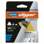 Norton Clipper Q131F delta tépőzáras csiszolólap 93x93x93mm P40, 5 db/csomag (CT231051) - praktikuskft