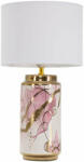 Mauro Ferretti ABSTRACT GLAM fehér és rózsaszín kerámia asztali lámpa