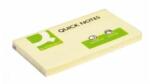 Q-CONNECT Bilet autoadeziv Q-CONNECT galben 76x127 mm