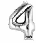 Grabo Balon folie cifra 4 argintiu 100 cm