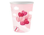  Szerelem Love Is In The Air Pink papír pohár 6 db-os 250 ml (MLG165715) - gyerekagynemu