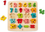 Hape Puzzle, hape, cu 24 piese din lemn, numere multicolore, pentru dezvoltarea dexteritatii si a coordonarii mana ochi, pentru copiii peste un an (6943478018709)
