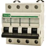 Tracon Kismegszakító, 4 pólus, C karakterisztika 63A, 4, 5 kA (MB-4C-63) - kontaktor