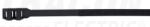 Tracon PA12 kábelkötegelő, UV-álló, fekete 260×9mm, D=25-65mm, PA12 (265-12)