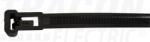 Tracon Nyitható kábelkötegelő, fekete 200×7.6mm, D=10-50mm, PA 6.6 (181-NY)