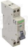 TRACON Kombinált védőkapcsoló, elektronikus, 2P, 1 modul, C kar. C10, 30mA, 6kA, AC, (EVOKEC1003)